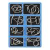 1/3 Sets Metal Puzzle Ring Brain Teaser 3D Wire Puzzle Game Kids Adults Mind Logic IQ Test Educational Unlock Interlock Toy Toddlers Boys Girls Gift