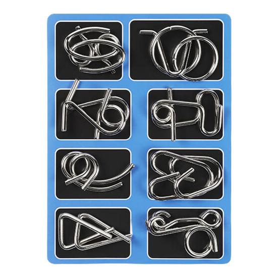 1/3 Sets Metal Puzzle Ring Brain Teaser 3D Wire Puzzle Game Kids Adults Mind Logic IQ Test Educational Unlock Interlock Toy Toddlers Boys Girls Gift