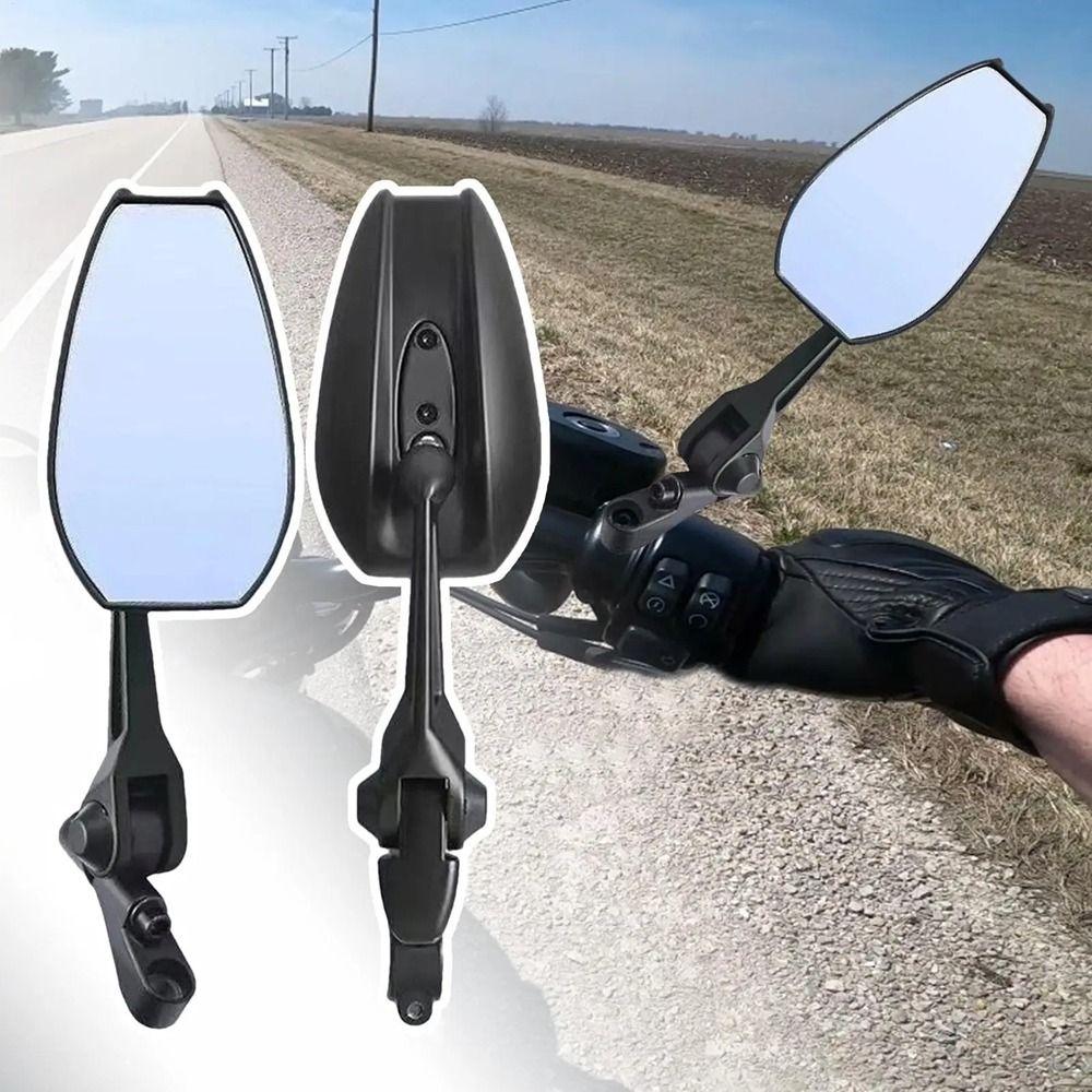 1 Pair Aluminum Zinc Zinc Alloy Motorcycle Rear View Mirror Angle Adjustable Handlebar Mirrors  for Scooter