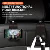 1pcs New car seat back double hook suede multifunctional car rear seat phone holder hook Accessories