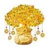 Feng Shui Citrine Money Tree Artificial Bonsai Statue Chinese Decoration for Apartment Living Room Tabletop Decor