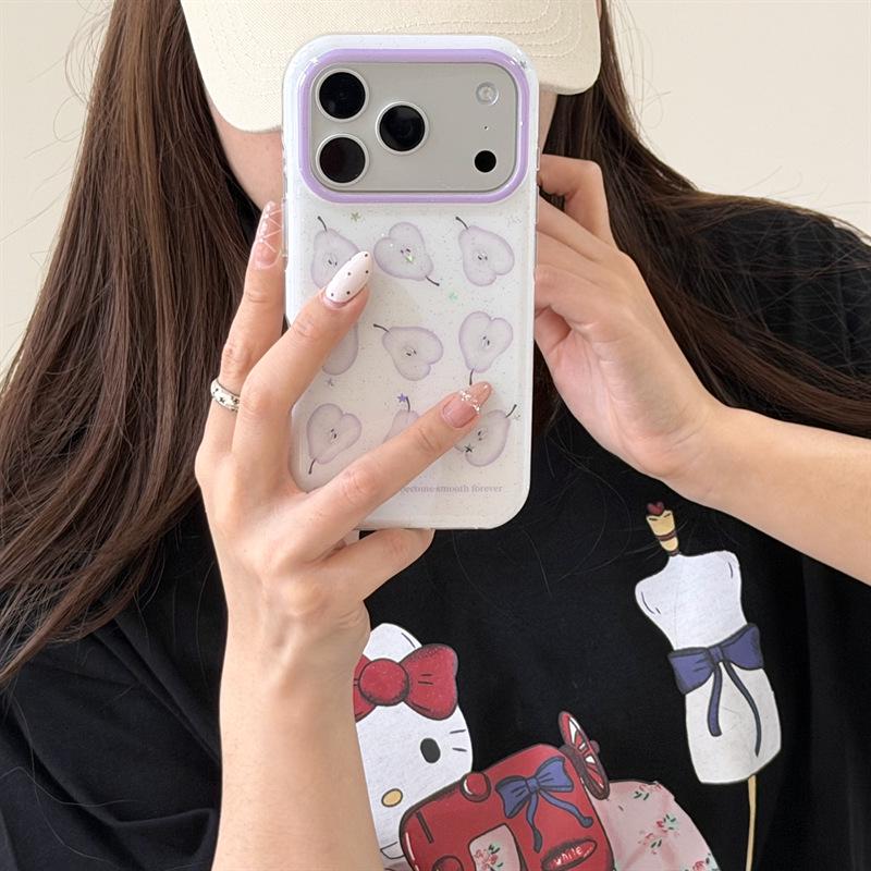 Purple Sequin Full-Screen Chain Case for iPhone 17/16 Pro Max/15/14