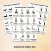 3Pcs Tai Chi Workout Posters Seated Exercise Chart with 16 Gentle Chair Yoga Movements Tai Chi Instructions for Beginners Seniors