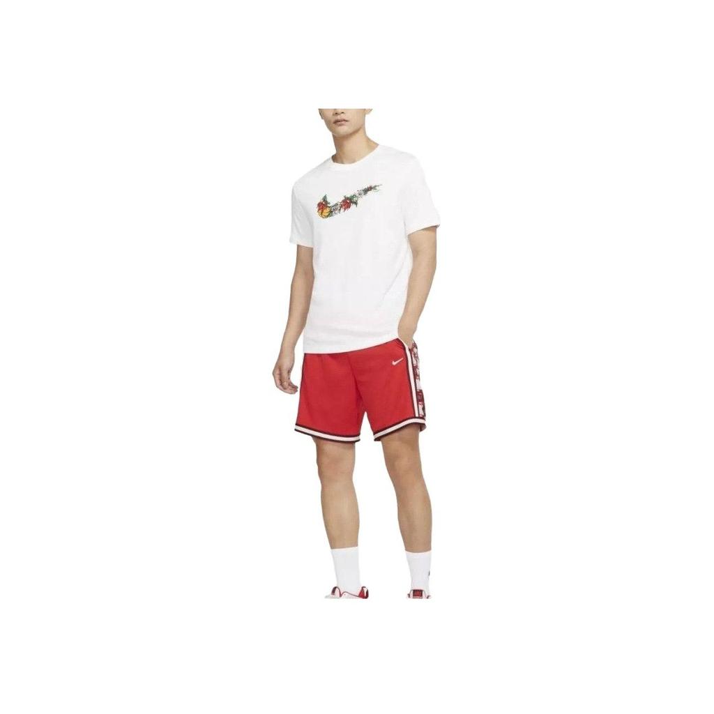 Nike Pantaloni scurți de baschet pentru bărbați Dri-FIT cu panou lateral color-block, grafic, confortabili, cu șnur imprimat