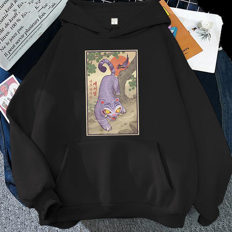 Cartoon Kpop Demon Hunter Printed Hoodie Women Men Hooded Pullover Hip Hop Y2k Fall Winter Long Sleeves Fleece Soft Streetwear