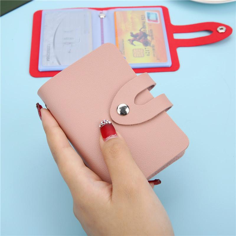 1pc Borsa porta carte d'identità aziendale Borsa in pelle di moda Studenti Lavoratore Infermiera Copertura protettiva per carta di credito 24 slot