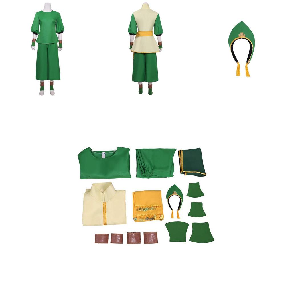 Costume Cosplay Toph Beifong Per Eventi Anime, Gaming e Cosplay