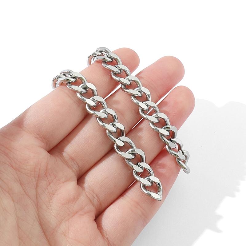 Minimalist Women Silver Gold Hip Hop Style Chain Tassel Earring For Fashion Girl Party Punk Stainless Steel Jewelry Gift