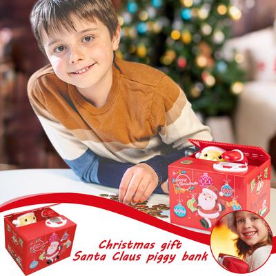 Interesting Saving Money Toy For Christmas, Santa Clause Stealing Coin Bank, Children Money Bank, Works With All , For Birthday Christmas