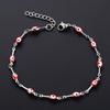 4mm Stainless Steel Bone Turkish Evil Eye Link Hand Chain Bracelet for Women Girl Wristband Anklets Metal Jewelry Summer Gift