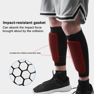 Soccer Shin Guards for Kids Youth Adult Calf Compression Sleeve with Honeycomb Pads Protective Gear for Football Soccer