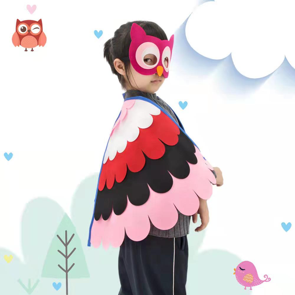 Colorful Bird Feather Felt Wings - Children's Cartoon Performance, Halloween, and Christmas Costume Decoration.