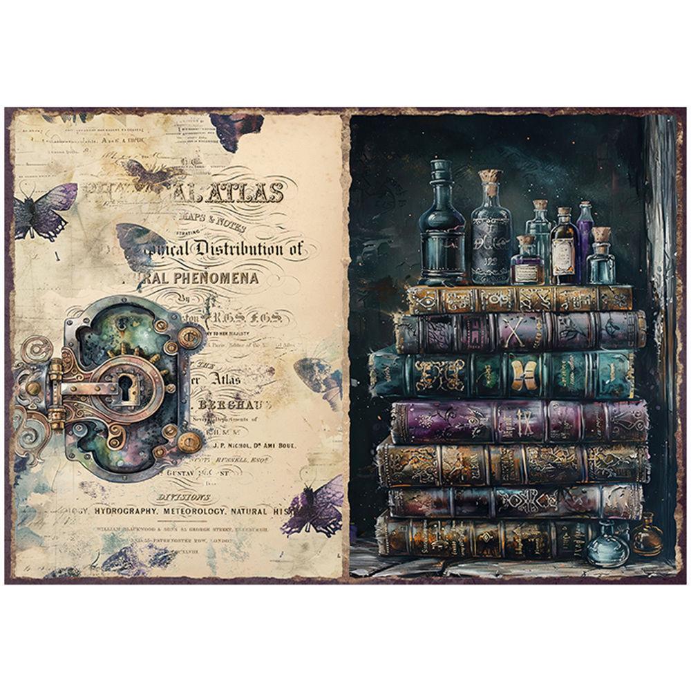 Retro Shadow Sheets Dark 12 Castle Journal Collage Paper Stickers European American Diy Material