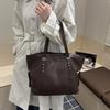Large Sized Tote Bags For Women Soft PU Leather Pure Color Large Capacity Shopper Shoulder Crossbody Bag Quality Handbags