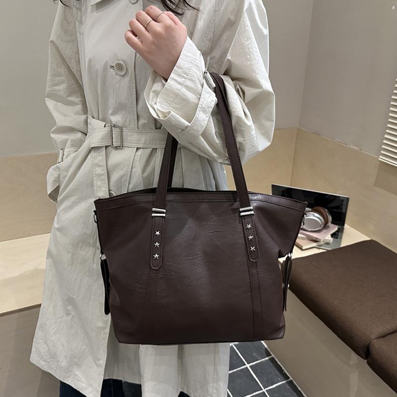 Large Sized Tote Bags For Women Soft PU Leather Pure Color Large Capacity Shopper Shoulder Crossbody Bag Quality Handbags
