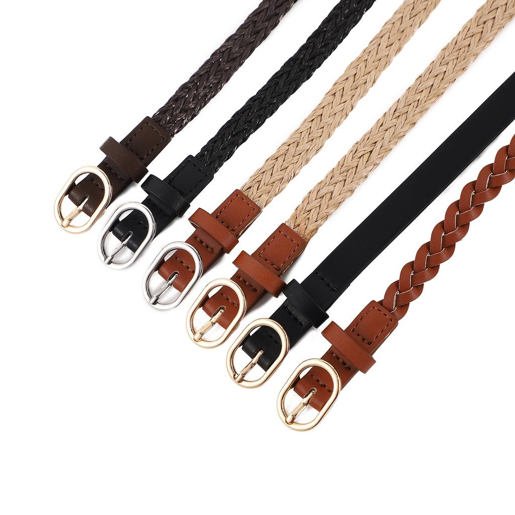 Ladies Denim Belt Multifunctional Canvas Pants Belt Ladies Braided Elastic Belt