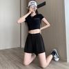 Official Women's British Style Summer Elastic Wide-Leg Casual Shorts - 260g