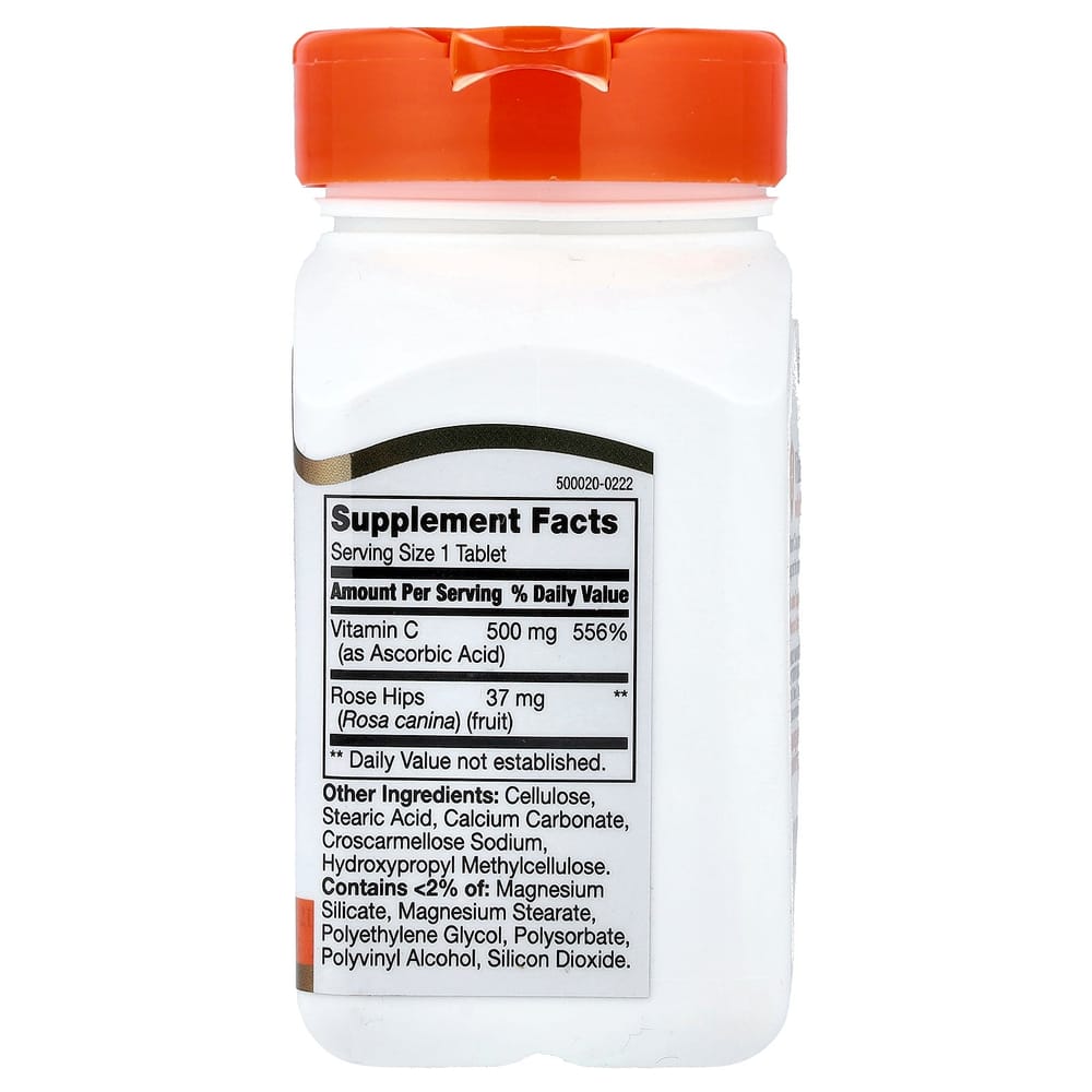 21st Century Sentry Vitamin C 500mg with Rose Hips, 110 Tablets