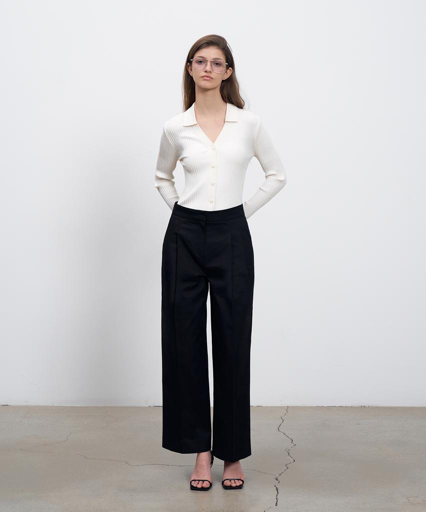 RENEJ Two Pintuck Cotton Pants