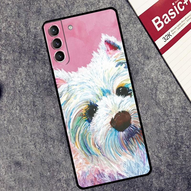 Westie Dog Case For Samsung Galaxy S25 S26 Ultra S20 S22 S23 S24 Ultra S21 Plus S10 S25 FE Cover Coque