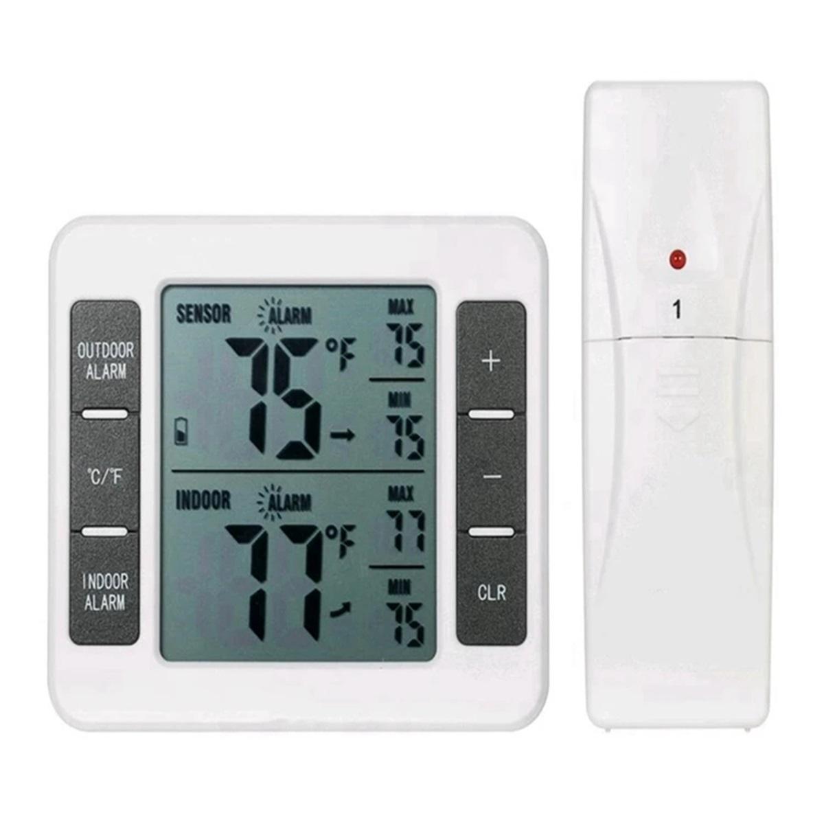 Wireless Digital Refrigerator Thermometer Cordless Freezers Home Fridge Truck Temperature Monitor Max Min Record Sensor Alarm SN010