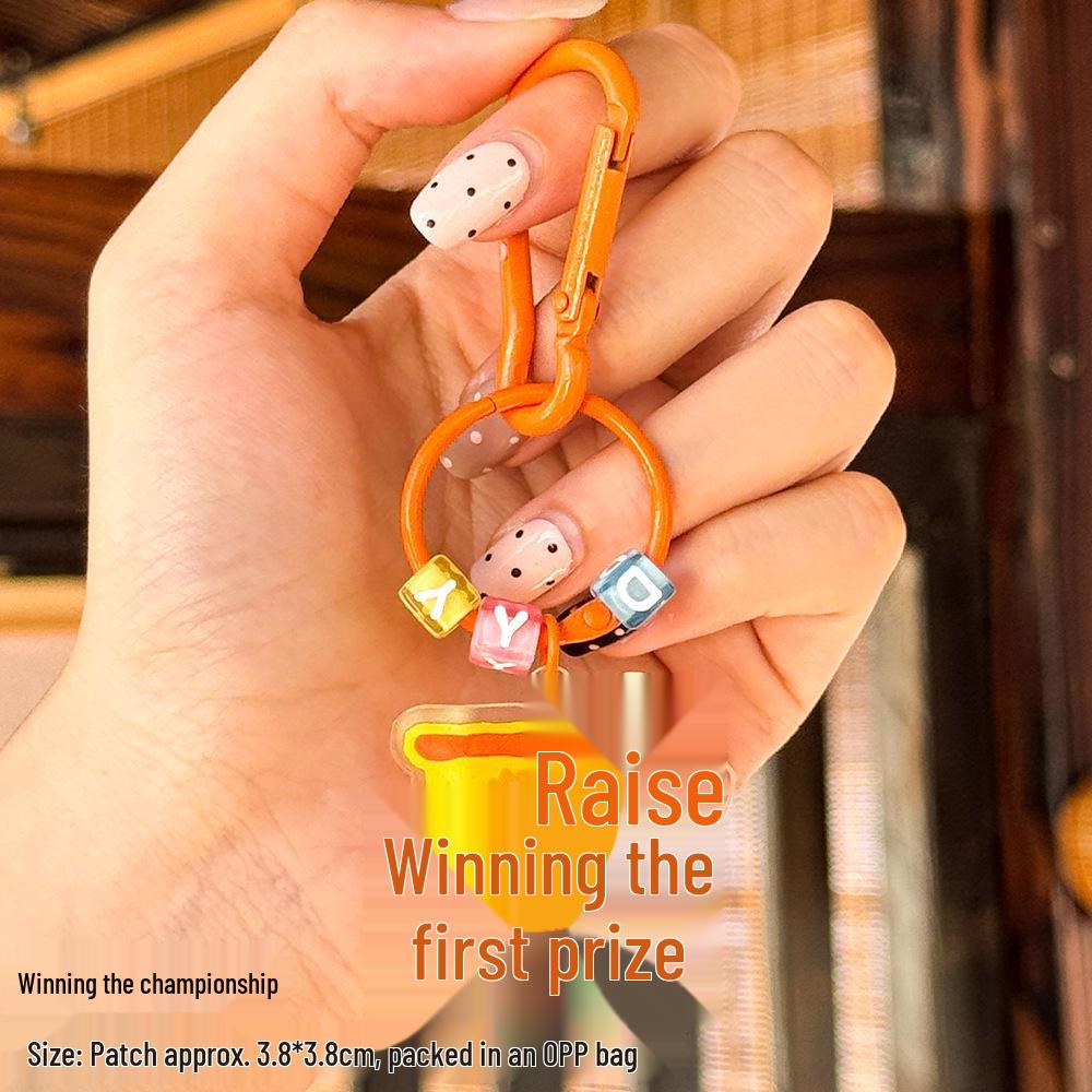 Graduation Success Keychain: Motivational Words Pendant for Students
