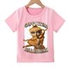 Children's Printed T-shirts, Fashionable, Round Neck