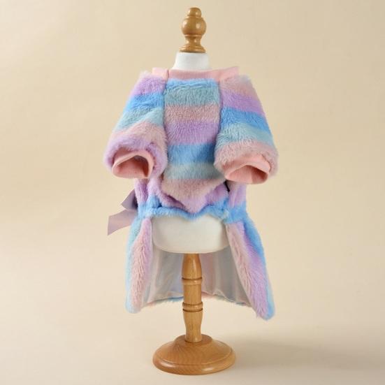 Pet Dress Comfortable Dogs Winter Warm Clothes Fashionable Cats Pullover Skirt with Traction Ring Pet Supplies