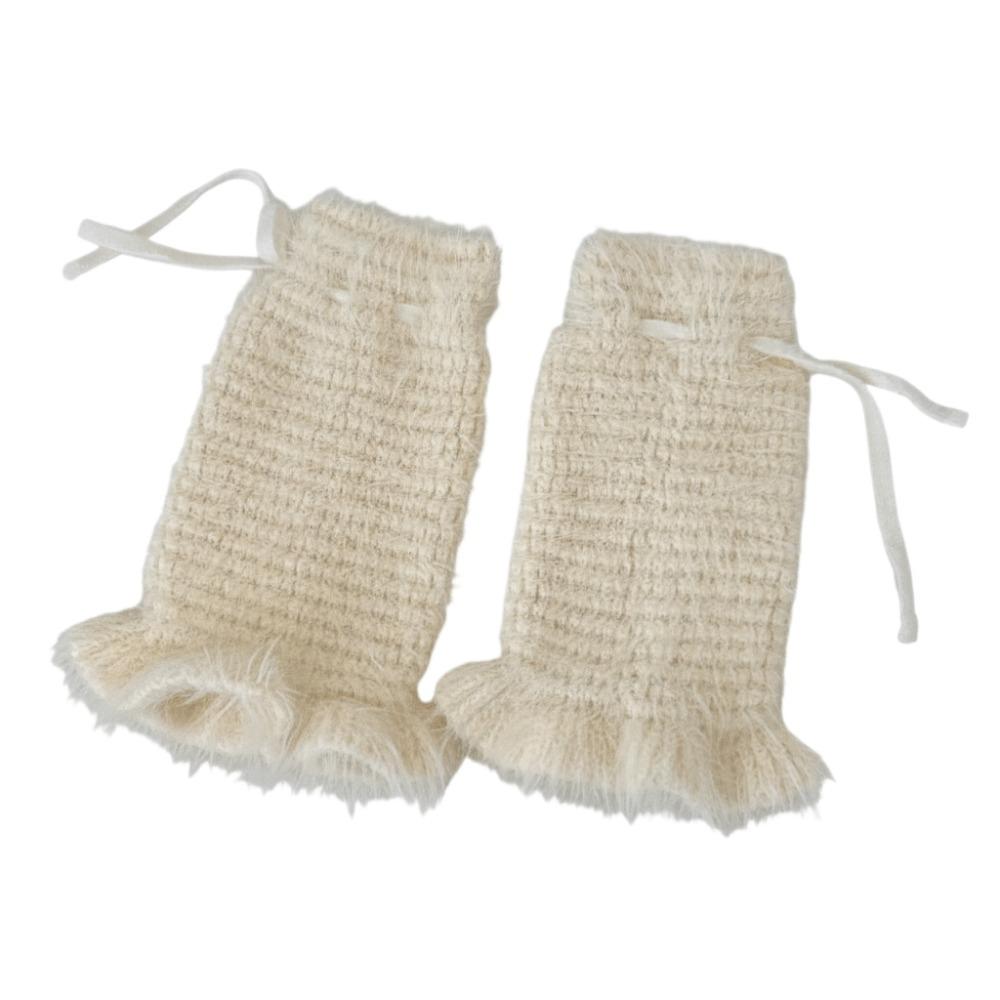 

Y2K Knit Banding Leggings Sweet Ballet Knee High Socks Solid Color Women s Plush Stockings Girl жёлтый