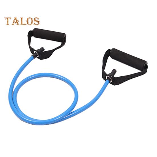 

Фитнес-лента сопротивления с нескользящей ручкой портативная для мужчин и женщин растяжка плеч силовая тренировка тонизирование ног упражнения эластичный ремень натяжение синий