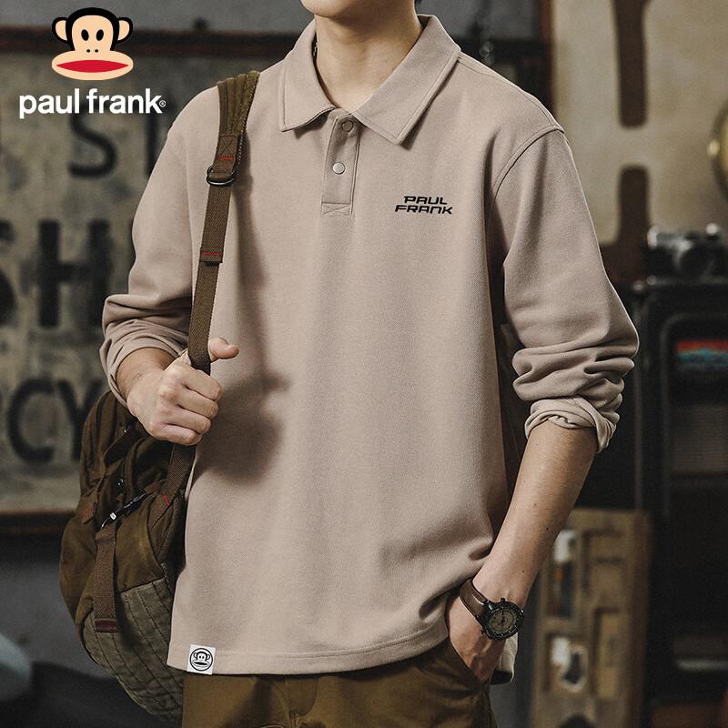 Paul Frank Men s Solid Long Sleeve Polo Shirt XL