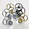 2025 Heiß Für Benz 1 Stück 44mm 3D Metall Blau Chrom Stern Haube Motorhaube Logo Emblem Abzeichen für Mercedes Benz W202 W203 W204 W208 W210 W