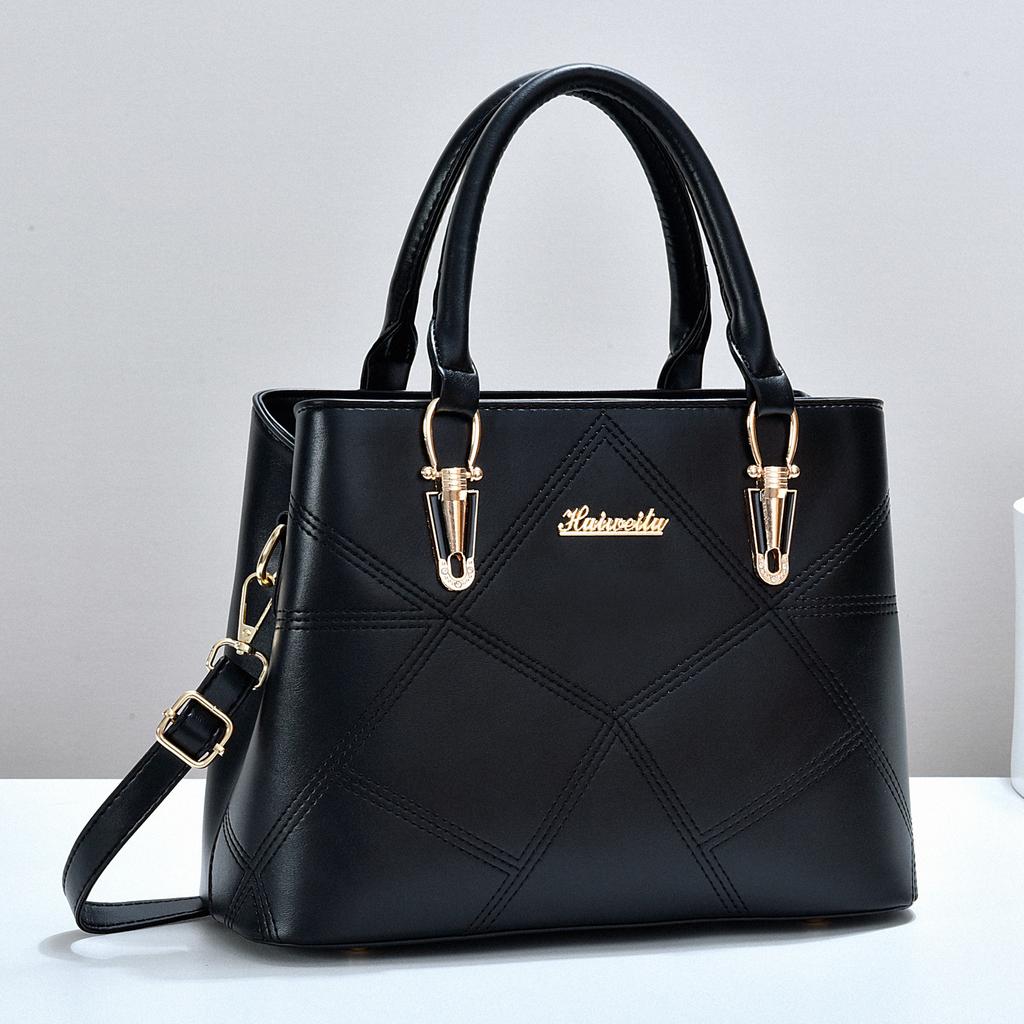 Women’s Splicing Plaid Top Handle Handbag, Fashion Convertible Shoulder Crossbody All-Match Purse