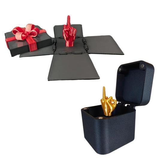 thumbnail image 2 of The Middle Finger In A Gift Box With Screws The Annoying Present Prank With Friends Prank Box 2 of 13