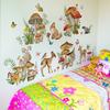 Cartoon Elk Deer Fox Mushroom Butterfly Wall Stickers for Kids Room Mural Art Decal Bedroom Deocration Animal Wallpaper