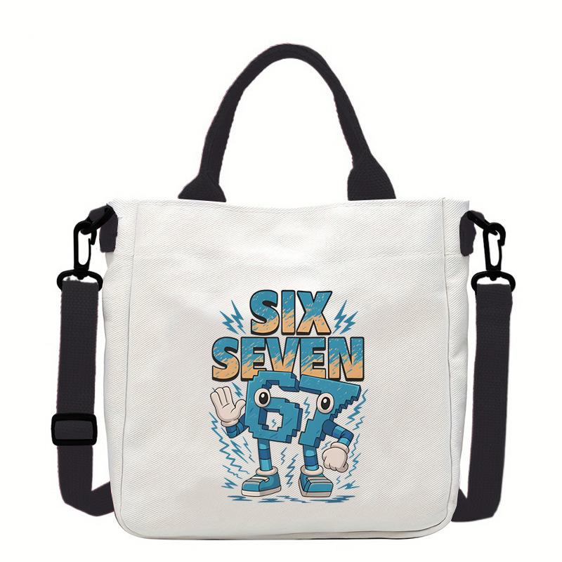 Foreign Trade Kids Meme 67 Six Seven 6 7 Italian Brainrot Fashion Handbag No specifications чёрный