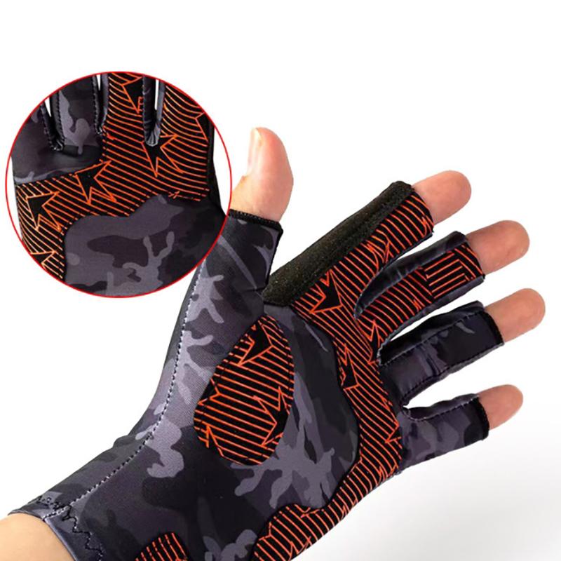 Half Finger Fishing Gloves Anti-Sting Workout Gloves Wear-Resistant Anti-Cutting Breathable Non-Slip Outdoor Fishing Accessories