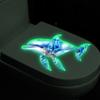 Glow In The Dark Dolphin Toilet Stickers, Waterproof PVC Bathroom Wall Decals, Self-Adhesive Kids Toilet Seat Decor, Removable Luminous Bathroom
