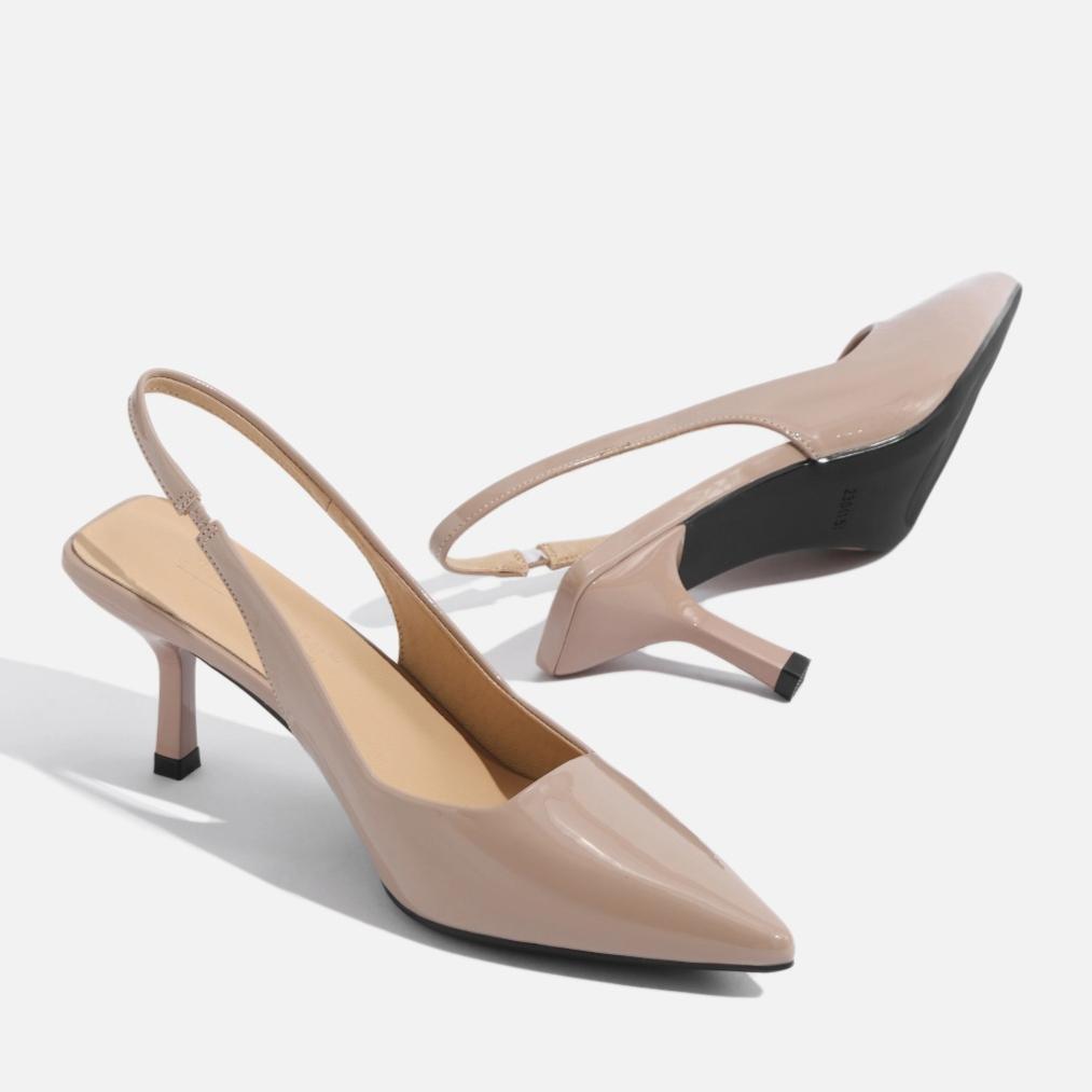 Zapatos de Mujer Franceses para Desplazamiento Stiletto Puntiagudos Boca Baja Nicho Sandalias de Tacón Alto