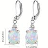New Opal Earrings, Micro-inlaid Zirconia, Opal Opal, Opal Earrings, Copper-plated White Gold, High-quality Jewelry