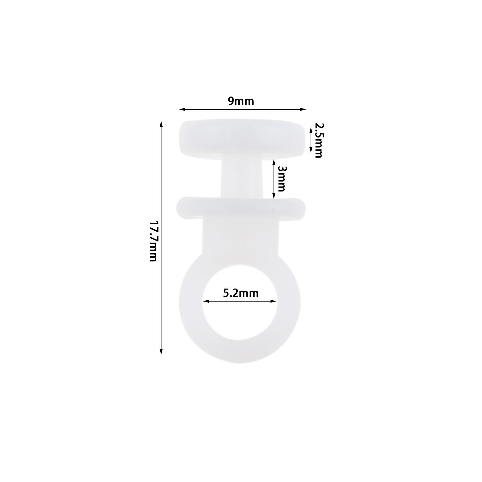 100Pcs Plastic Curtain Hook Accessories Curtain Ball Track Hook Shower Curtain Roll Universal Sliding Hooks Bathroom Accessories