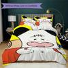 HELLO SPANK Pattern Bedding,Quilt Set Quilt Cover Pillowcase Home Birthday Gift(1 * duvet cover + 2 * pillowcase, without core)_lx