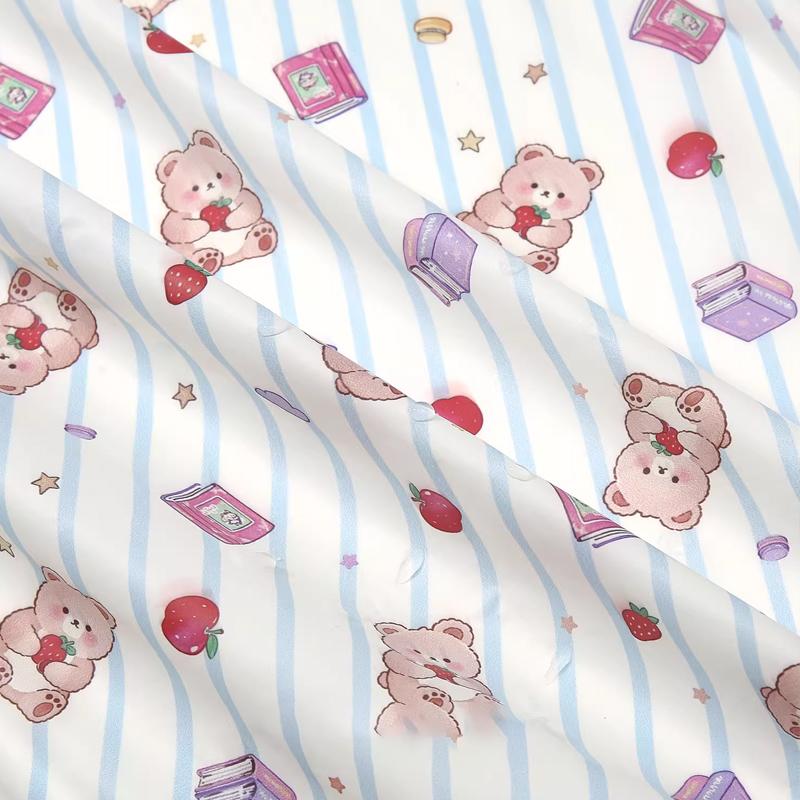 0.5m/1m/2m Thin Waterproof Down Jacket Printed Fabric for Winter Vests Children's Clothing Decorative Cloth DIY Sewing Fabrics