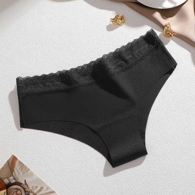 1 Stück Damen Übergröße Spitze Nahtlose Unterwäsche, Vollhüft Modische Atmungsaktive Schnelltrocknende Damenunterwäsche, Hochwertige Niedliche Unterwäsche