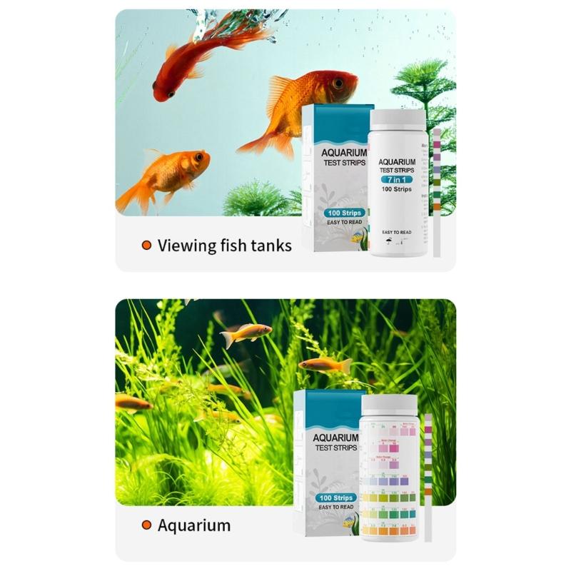 

100Pcs Aquarium Water Test Strips Freshwater Saltwater Aquarium Test Strips CN