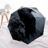 1pc Crow, SkullsOpen/Close Umbrella-Windproof, Compact Travel Umbrella, Sturdy 8-Rib Shaft, Outdoor Accessory1173