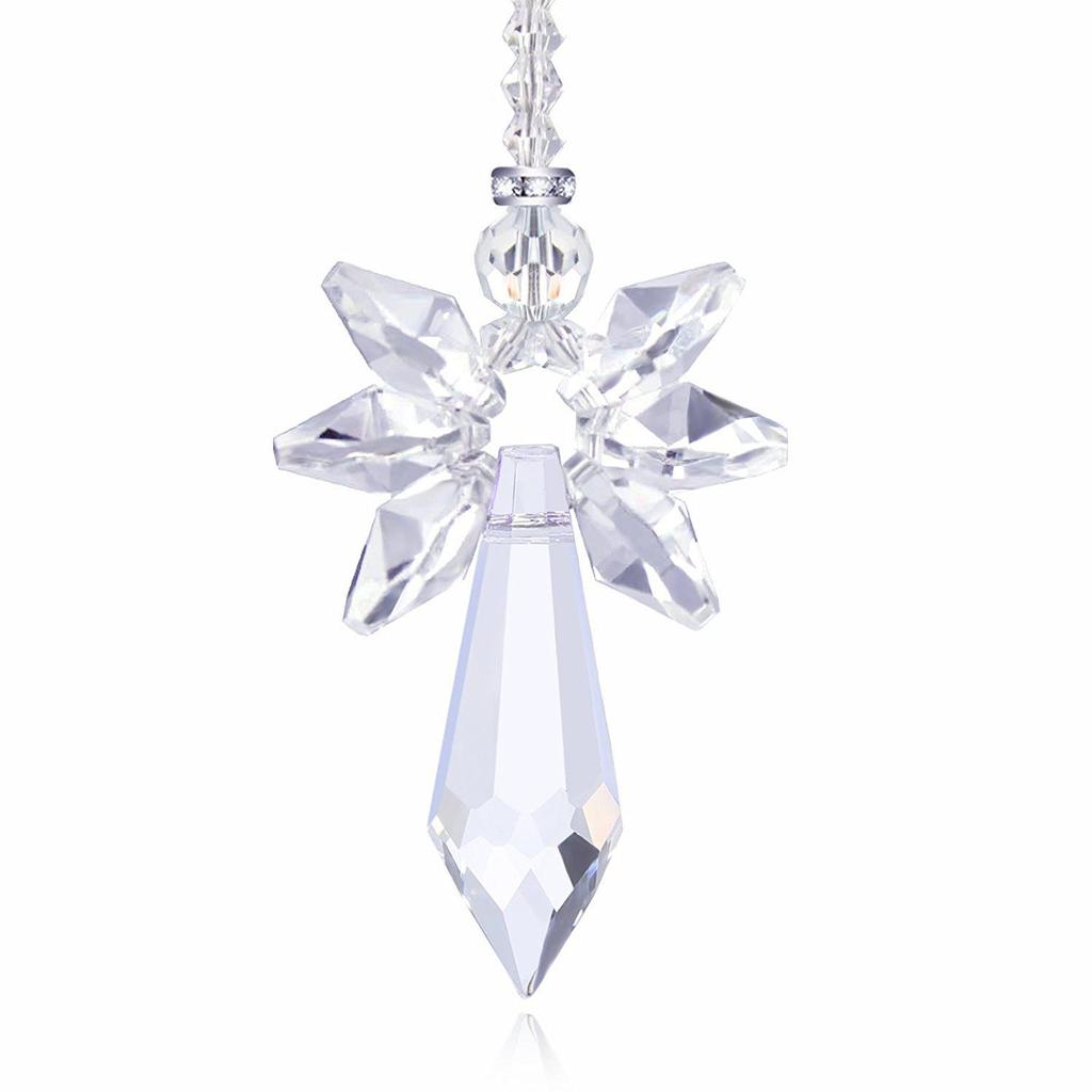 Sparkling K9 Crystal Glass Crystal Car Hanging Rainbow Suncatcher Beautiful Balcony Garden Hanging Ornament A7