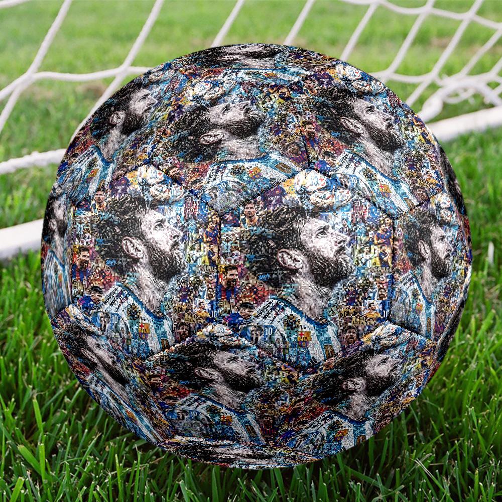 Messi 10 Number Never Give Up Football Soccer Ball Size 5 Football Machinestitched Indooroutdoor Training And Matches Sports Enthusiast Gifts