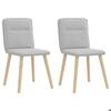 VidaXL Dining Chairs Set of 2 Cloud Grey Fabric, Dining Chair, Kitchen Chair, Accent Chair, Chair, Chair of 4101229