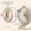 LED Light Personal Air Circulator Crescent Shape Table Cooling Fan Mini Desk Fan  Bedroom Use
